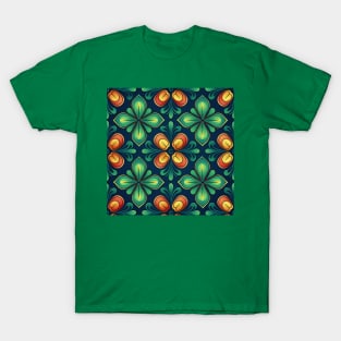 Clover shamrock in St Patricks day seamless pattern T-Shirt